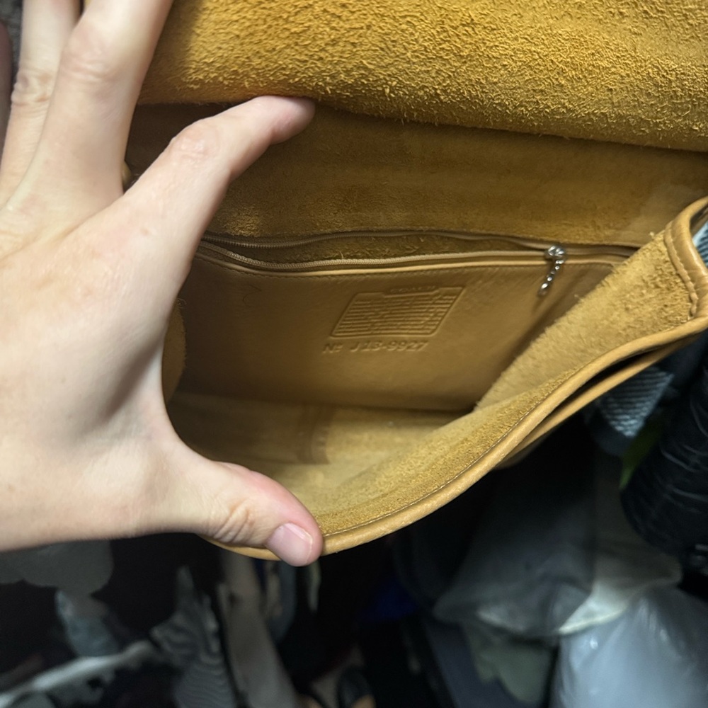 Coach Tan Leather Crossbody Bag - Picture 3 of 4